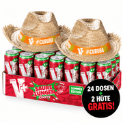 Veltins V+ Saure Zungen Cherry 24 Dosen mit 2 Strohhüten Gratis - TwentyFourParty