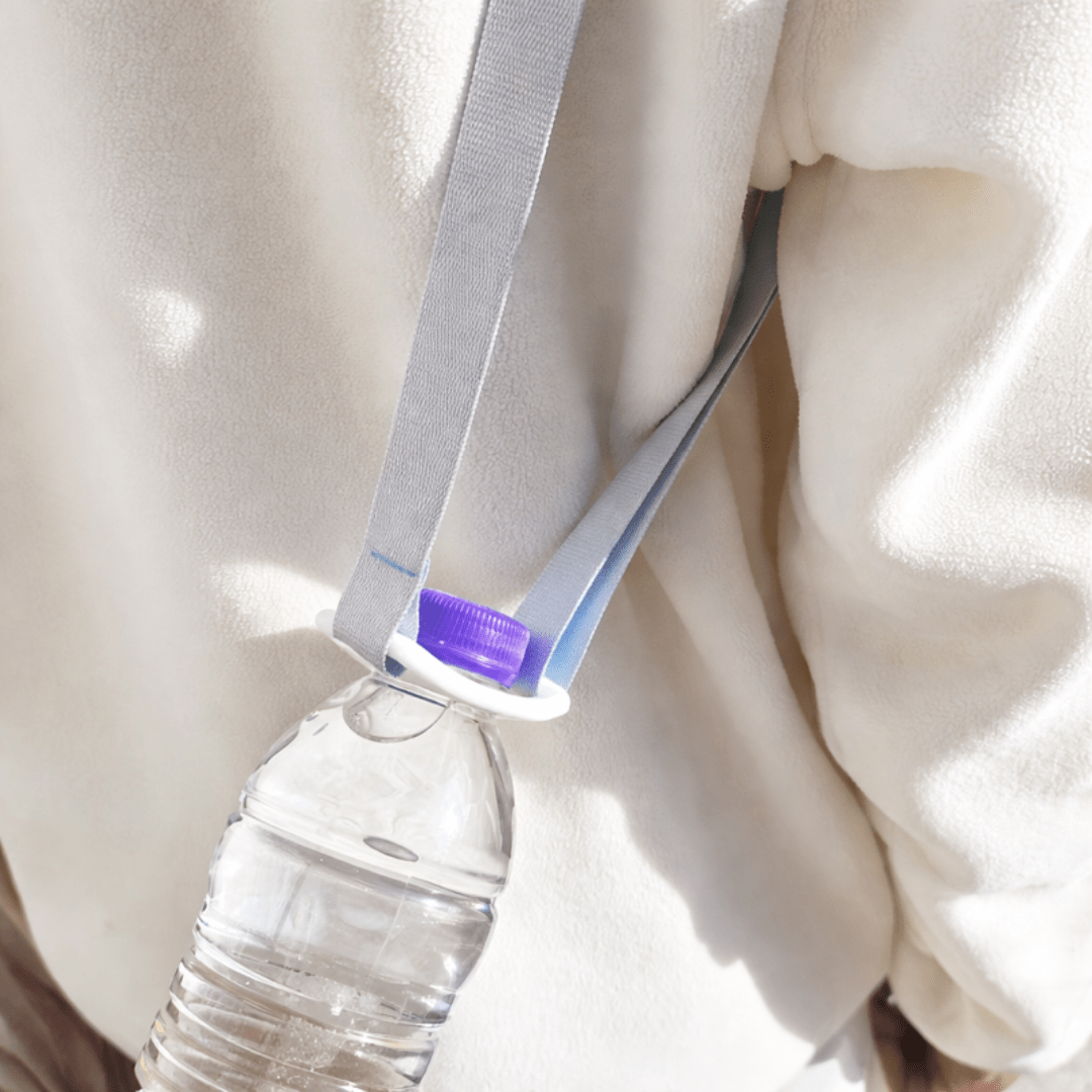 Verstellbarer Flaschenhalter mit Schultergurt Grau - TwentyFourParty