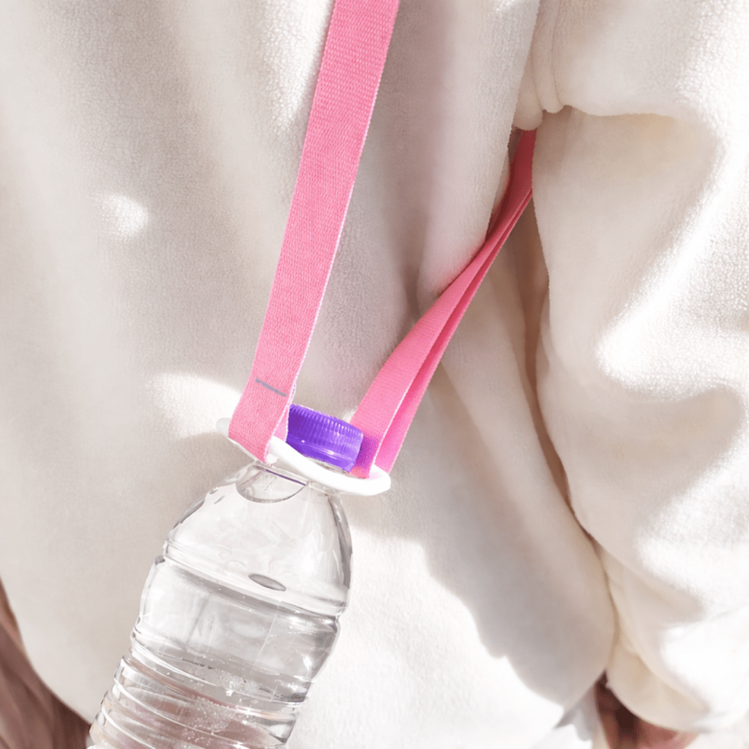 Verstellbarer Flaschenhalter mit Schultergurt Rosa - TwentyFourParty