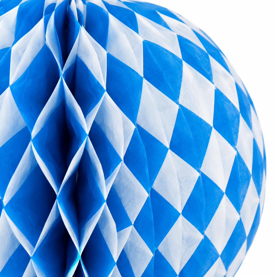 Wabenball Blau Weiß Ø 30 cm - TwentyFourParty