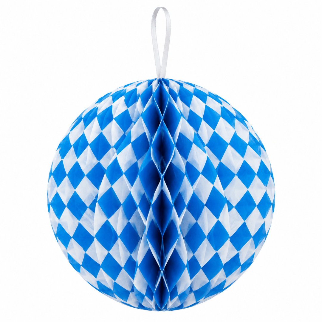 Wabenball Blau Weiß Ø 30 cm - TwentyFourParty