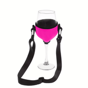 Weinglashalter zum Umhängen Pink - TwentyFourParty