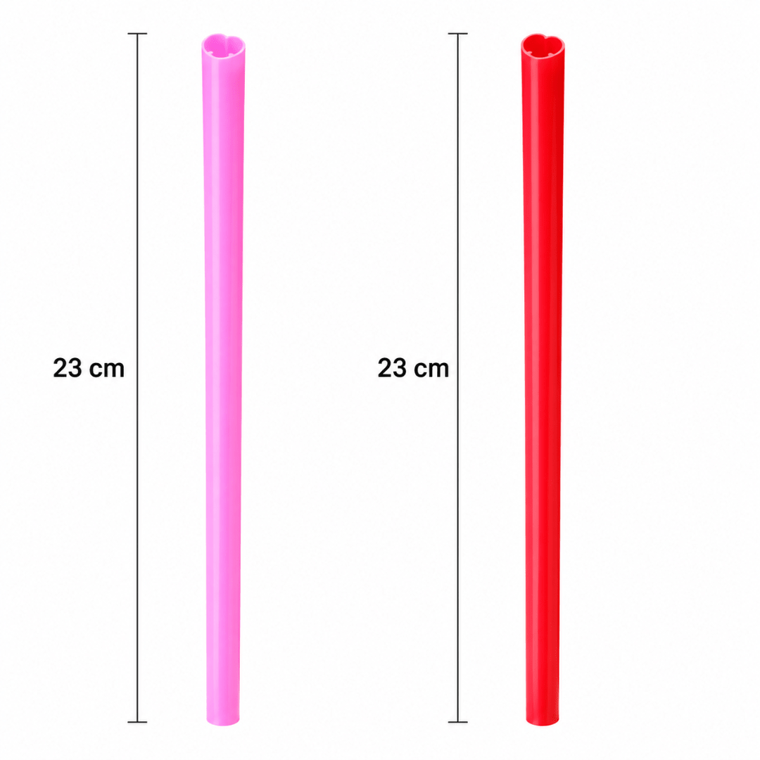 Wiederverwendbare Herz Trinkhalme Rosa & Rot 30er Set - TwentyFourParty