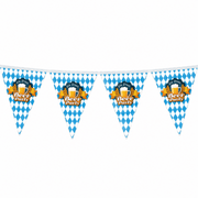 Wimpelkette Bierfest 5 m – 10 Fahnen Blau Weiß - TwentyFourParty