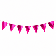 Wimpelkette Metallic Pink 3 m - TwentyFourParty
