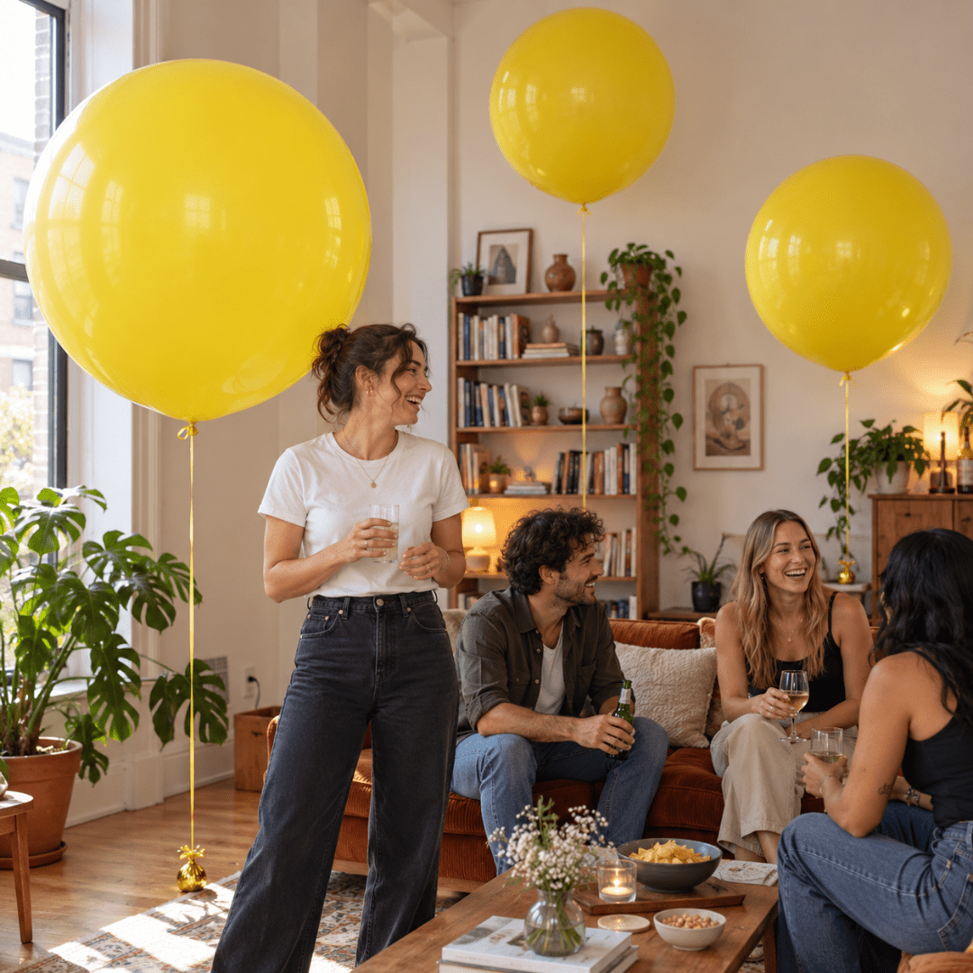 XXL Ballon Gelb 1 Meter - TwentyFourParty