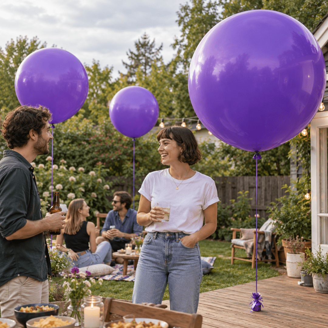 XXL Ballon Lila 1 Meter - TwentyFourParty