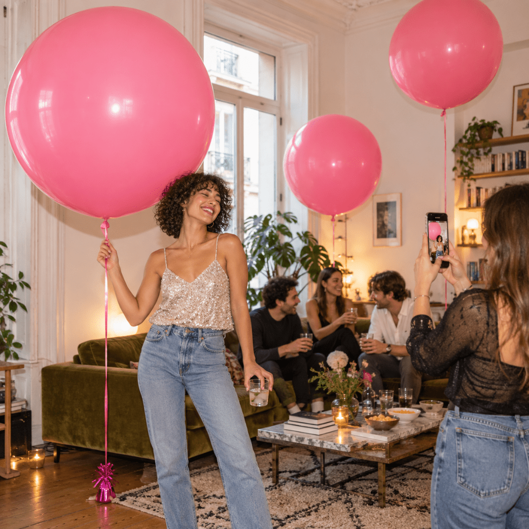 XXL Ballon Rosa 1 Meter - TwentyFourParty