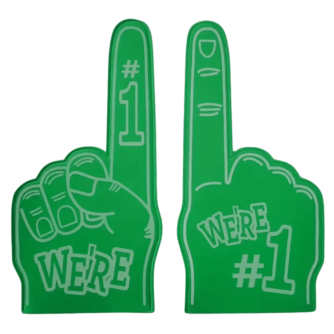 XXL Schaumstoff Finger Grün 45 cm - TwentyFourParty