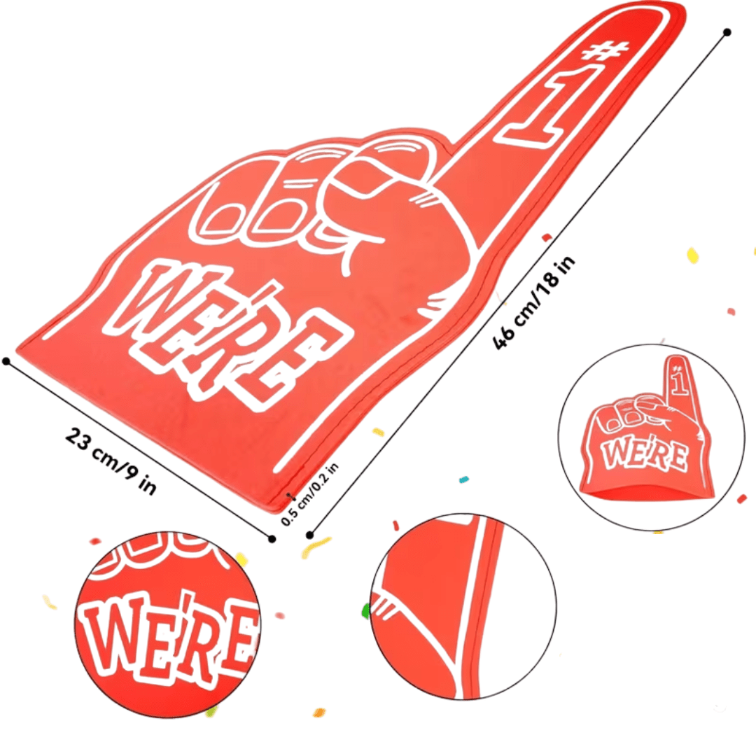 XXL Schaumstoff Finger Grün 45 cm - TwentyFourParty