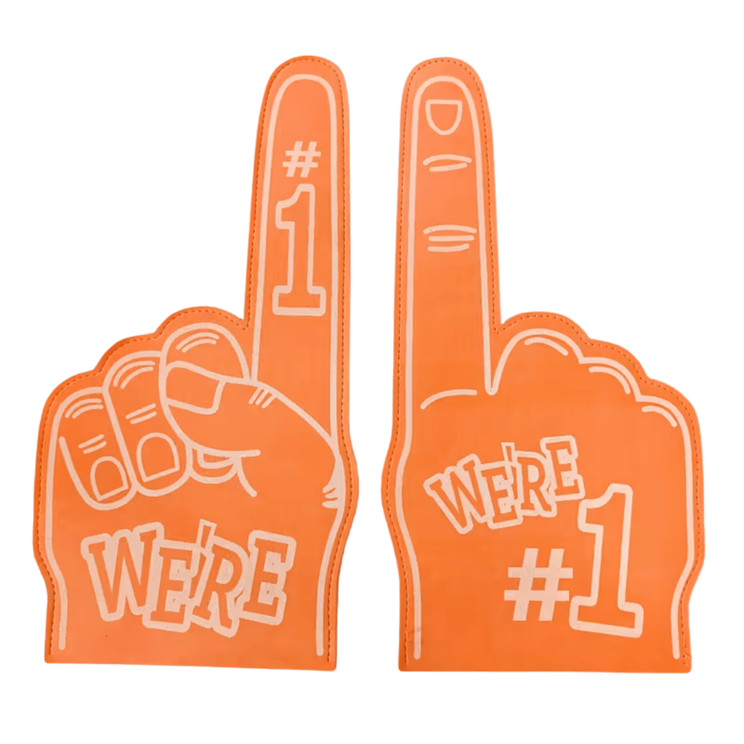 XXL Schaumstoff Finger Orange 45 cm - TwentyFourParty