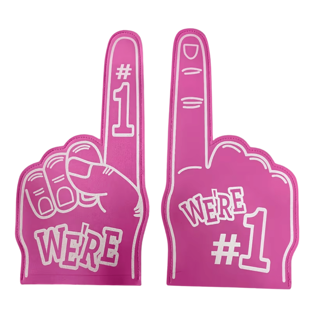 XXL Schaumstoff Finger Rosa 45 cm - TwentyFourParty