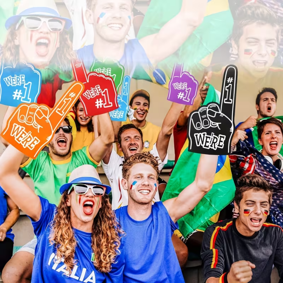 XXL Schaumstoff Finger Schwarz 45 cm - TwentyFourParty