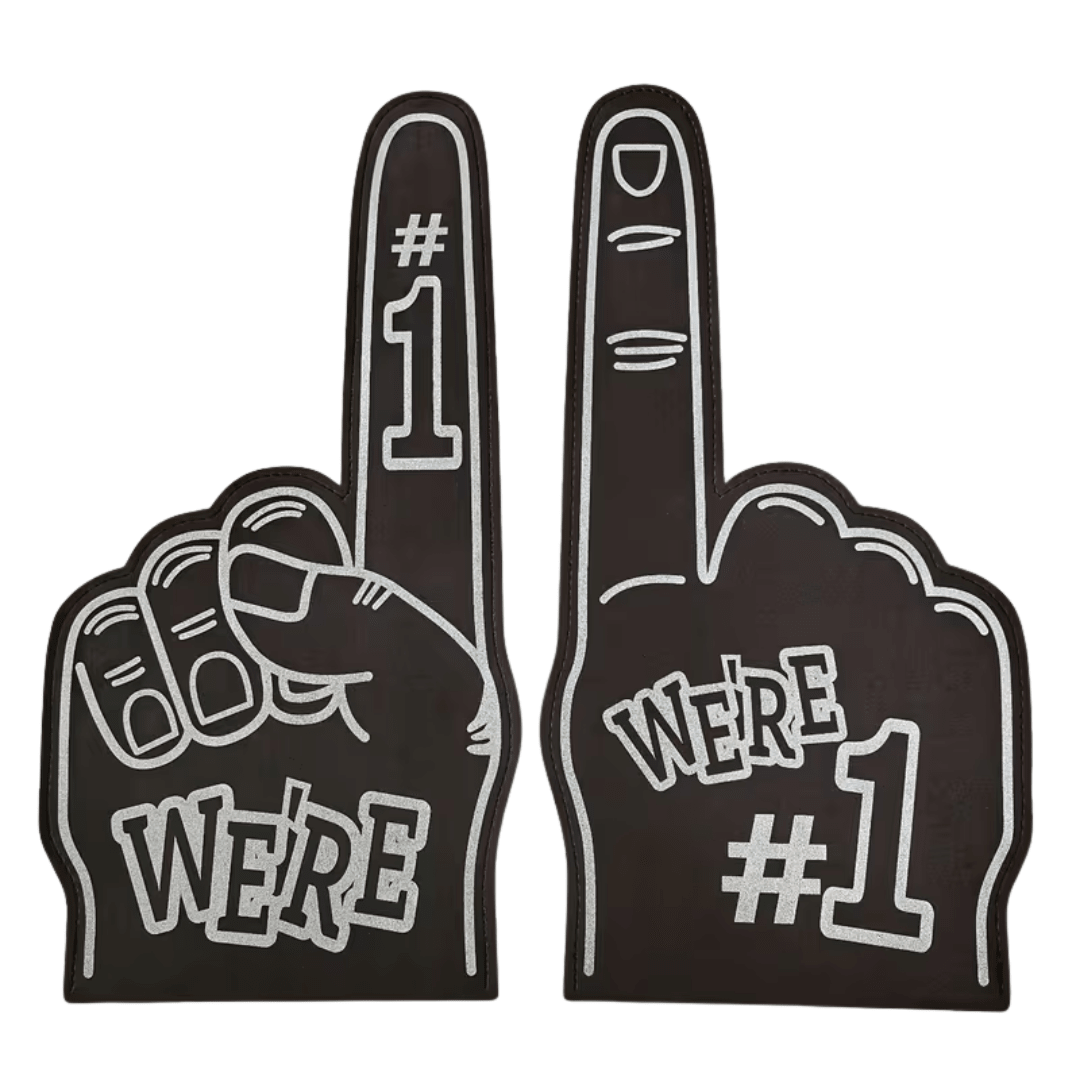 XXL Schaumstoff Finger Schwarz 45 cm - TwentyFourParty