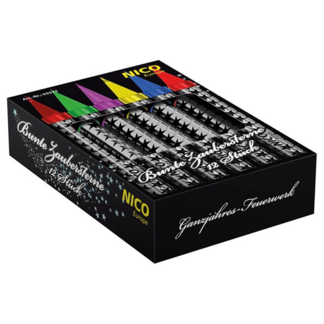 Zaubersterne, 40s in 12er - Schachtel bunt - TwentyFourParty